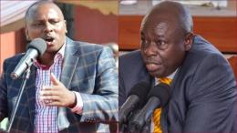 Kikuyu MP Kimani Ichung'wah (l) and Deputy President Rigathi Gachagua.